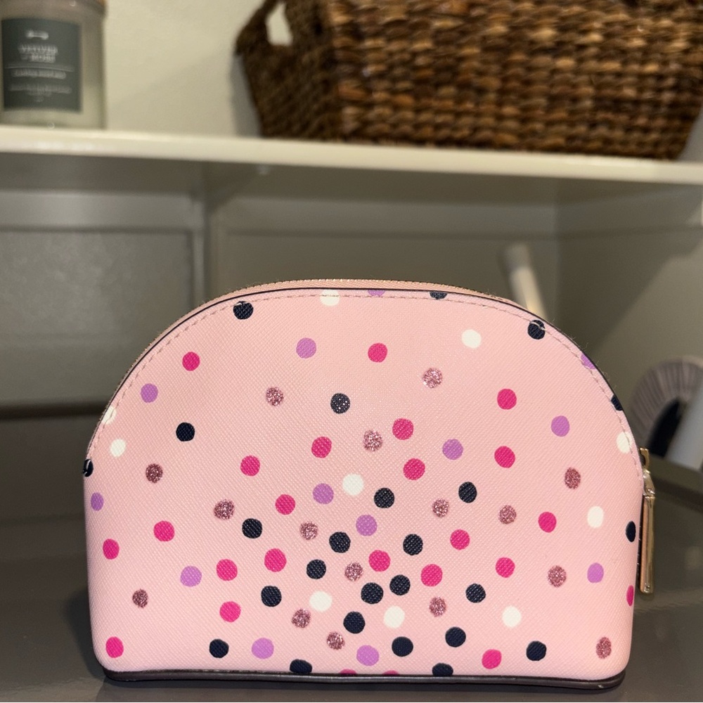 Kate Spade Sylvia Disco Dots Small Dome Cosmetic Case - Picture 3 of 6